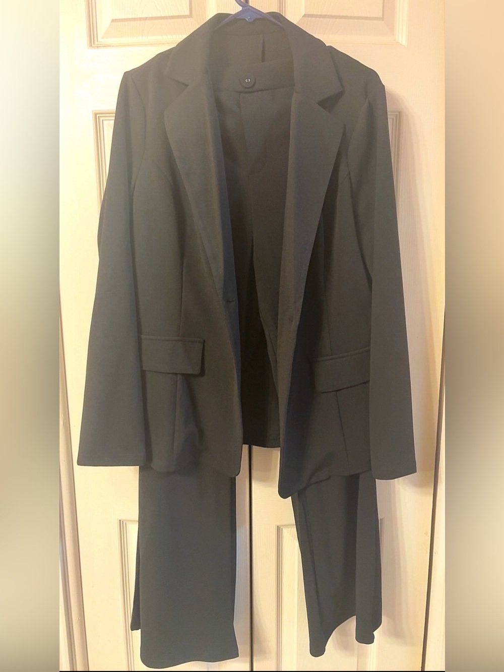 Classic Black Women's Blazer and Pants Suit